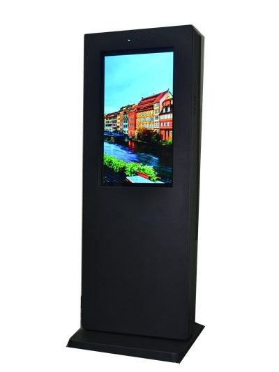 IP65 Outdoor 32 inch LCD Kiosk , Floor Standing Touch Screen Kiosk 2500 nits